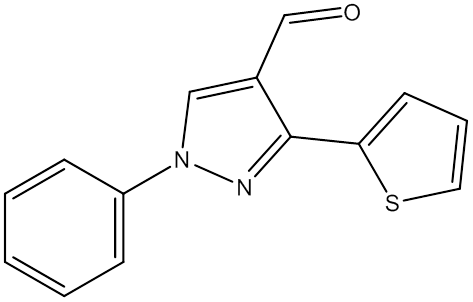 1-苯基-3-（噻吩-2-基）-1H-吡唑-4-甲醛,CAS:210825-11-9