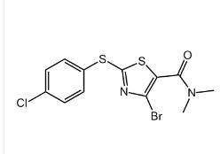 4-bromo-2-(4-chlorophenyl)sulfyl-N,N-dimethyl-1,3-thiazole-5-carboxamide,CAS:1000576-42-0