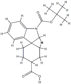 1-(叔-丁氧羰基)螺[环己并-1,3-二氢吲哚]-4-羧酸,CAS1263178-31-9