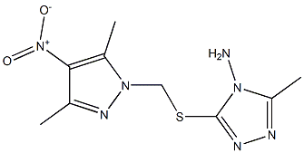 3-{（3,5-二甲基-4-硝基-1H-吡唑-1-基）甲基]硫}-5-甲基-4H-1,2,4-三唑-4-胺,CAS:1001519-09-0