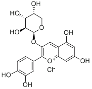 矢车菊素-3-阿拉伯糖苷,CAS:27214-72-8