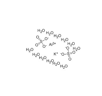 硫酸铝钾,十二水 cas：7784-24-9