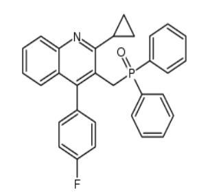 2-环丙基-4-(4-氟苯基)-3-喹啉甲基二苯基氧膦，cas146578-99-6