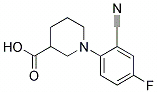 1-(2-Cyo-4-fluorophenyl)piperidine-3-carboxylic acid,cas:1000339-80-9