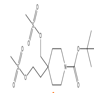 tert-Butyl 4-(2-((methylsulfonyl)oxy)ethyl)-4-(((methylsulfonyl)oxy)methyl)piperidine-1-carboxylate，cas929301-95-1