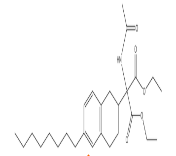 Diethyl 2-acetamido-2-(6-octyl-1,2,3,4-tetrahydronaphthalen-2-yl)malonate，cas 945632-81-5