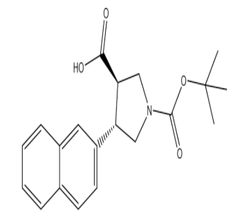 (3R,4S)-1-(tert-Butoxycarbonyl)-4-(naphthalen-2-yl)pyrrolidine-3-carboxylic acid，cas 959583-04-1