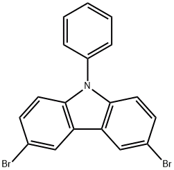 3,6-二溴-9-苯基咔唑， CAS号： 57103-20-5