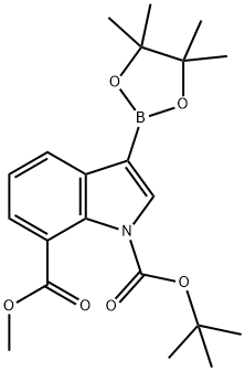 1-BOC-7-methoxycarbonylindole-3-boronic acid, pinacol ester, CAS号： 1256360-02-7