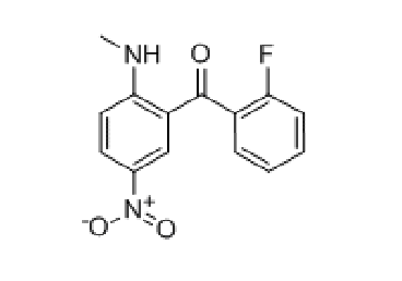 2-甲氨基-5-硝基-2&#039;-氟二苯甲酮, CAS： 735-06-8