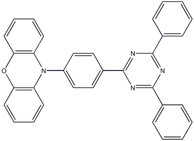 10-(4-(4,6-二苯基L-1,3,5-三嗪-2-基)苯基)-10氢-吩噁嗪cas:1411910-25-2,PXZ-TRZ