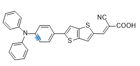 (E)-2-氰基-3-(5-(4-(二苯胺基)苯基)噻吩并[3,2-b]噻吩基)丙烯酸cas:1092363-69-3