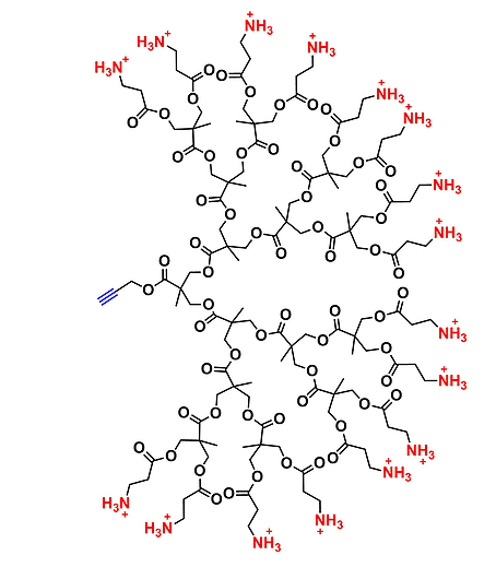 bis-MPA Ammonium Dendron, Acetylene Core, G4 乙炔核的二羟甲基丙酸氨基修饰的四代超支化大分子