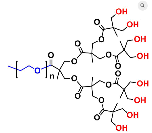 bis-MPA Dendronised mPEG 2k, Hydroxyl Functional G3 甲氧基-聚乙二醇2k核的二羟甲基丙酸羟基修饰的三代树状聚合物交联产品