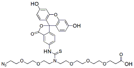 N-(Azido-PEG2)-N-Fluorescein-PEG3-acid CAS:2086689-04-3