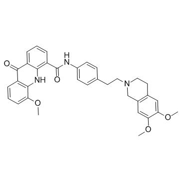 Elacridar (Synonyms: GF120918; GW0918; GG918; GW120918)，CAS143664-11-3