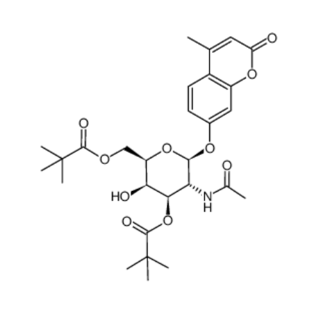 4-甲基香豆素基-2-乙酰氨基-2-脱氧-3，6-二-氧-特丁酰基-β-D-吡喃半乳糖苷，CAS：849207-59-6