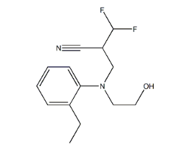 氯化钠 2-{[(2-乙基苯基)(2-羟乙基)氨基]甲基}-3,3-二氟丙烷腈 cas：2647-14-5