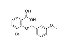 3-溴-2-(3′-甲氧基苄氧基)苯硼酸,CAS:849052-24-0