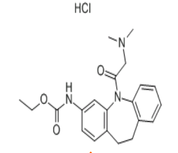 [5-[(二甲氨基)乙酰基]-10,11-二氢-5H-二苯并[B,F]氮杂革-3-基]氨基甲酸乙酯单盐酸盐，cas78816-67-8