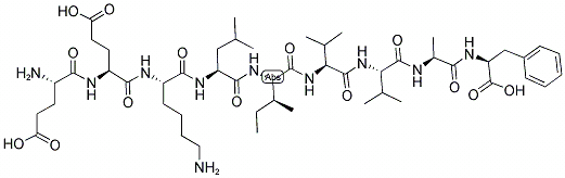 H-Glu-Glu-Lys-Leu-Ile-Val-Val-Ala-Phe-OH，EEKLIVVAF，CAS：188818-21-5