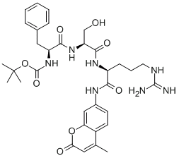 叔丁氧羰基-苯丙氨酰-丝氨酰-精氨酸-7-氨基-4-甲基香豆素，CAS：73554-90-2